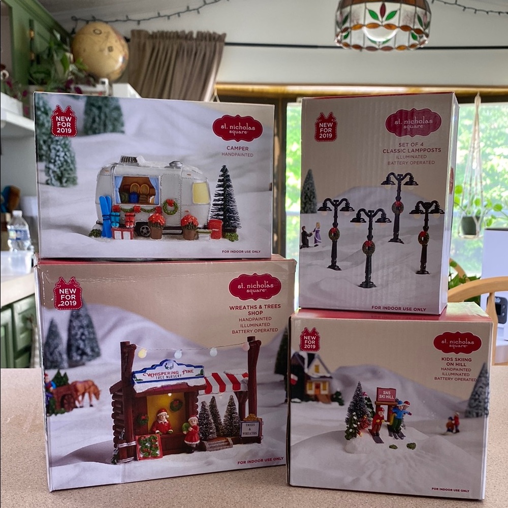 St. Nicholas Square Red and White Holiday Decor Collection